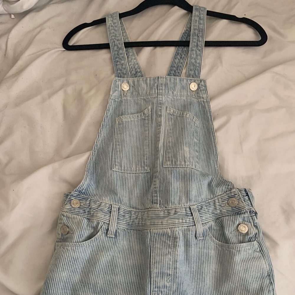 Jean short overalls
